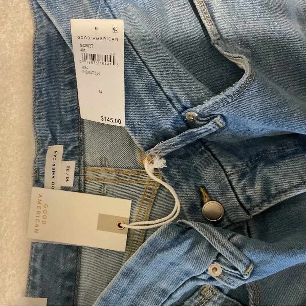 NWT Good‎ AmericanGOOD CLASSIC raw hem size 14 - Picture 5 of 14
